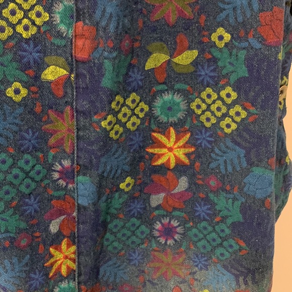 Flygo Women's Floral Printed Wide Leg Distressed Bib Denim Overalls Jumpsuits - Picture 14 of 16